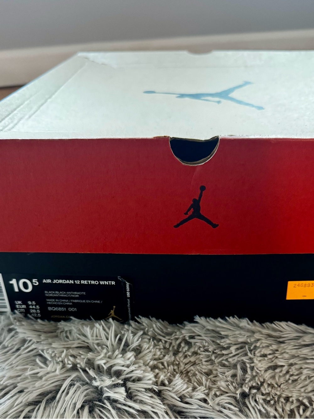 Authentic Air Jordan 12’s. All Black Mens size 10.5 - Picture 10 of 10